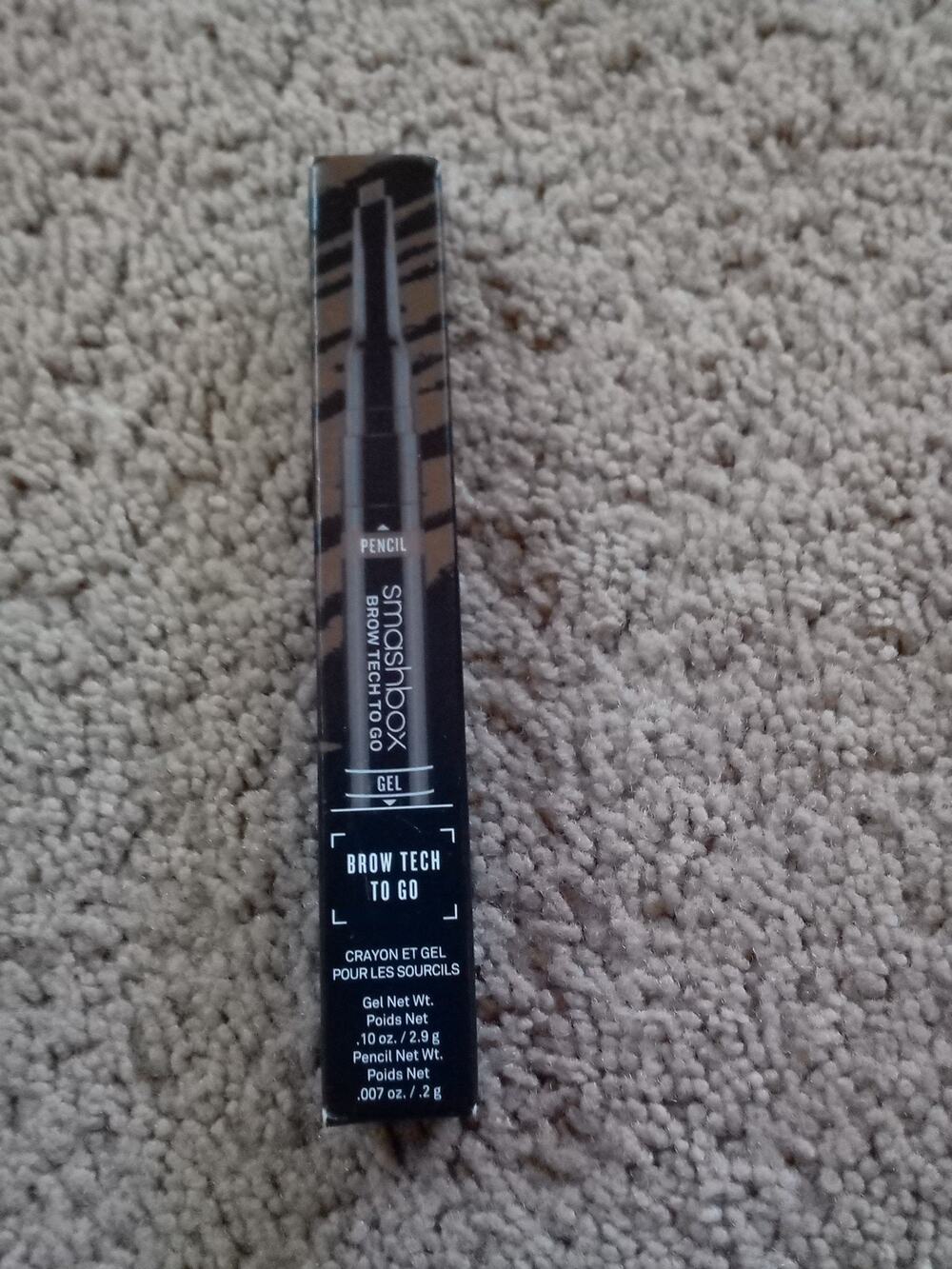 NIB Smashbox 2 in 1 Brow Tech To G Brunette Crayon Et Gel 0.007oz Double Ended